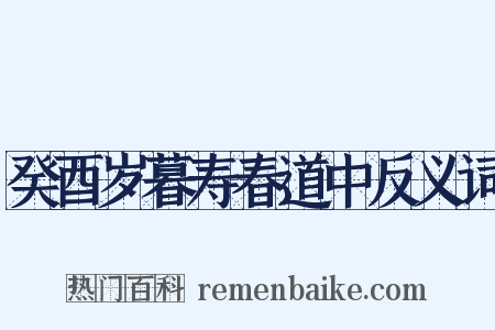 癸酉岁暮寿春道中反义词是什么意思的图片